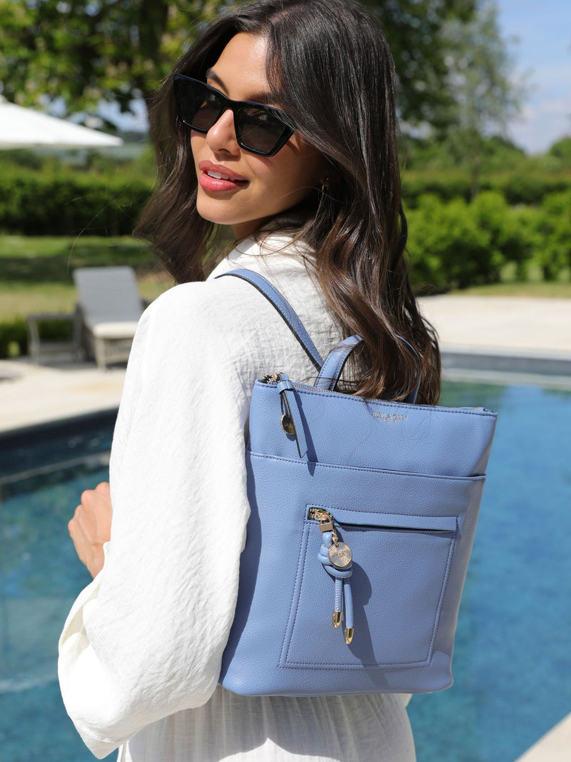 Luella Grey Blue Ella Small Casual Backpack