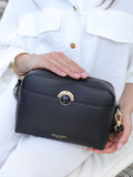 Luella Grey black Sian camera cross-body bag, imported from the UK