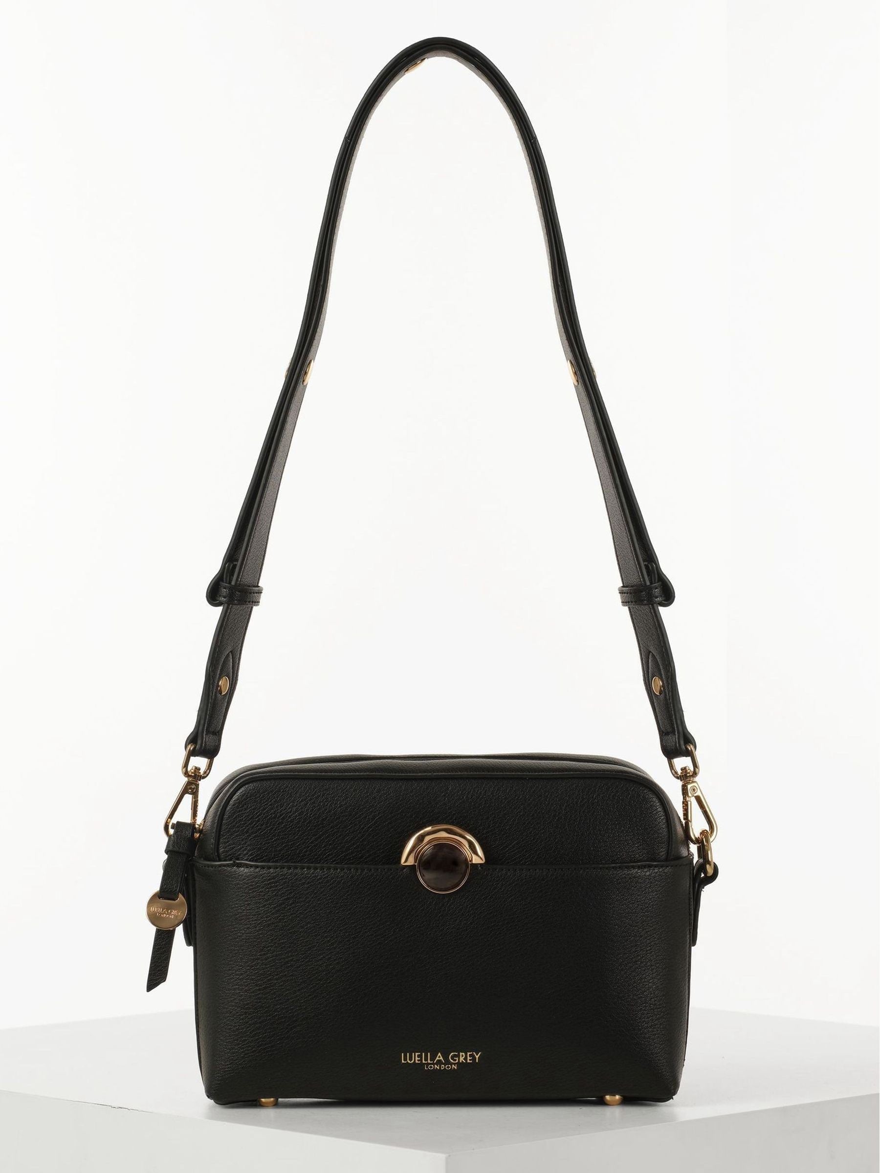 Luella Grey black Sian camera cross-body bag, imported from the UK