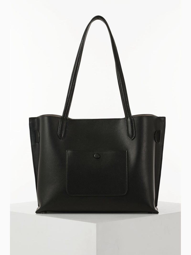 Luella Grey black Connie laptop tote bag, imported from the UK