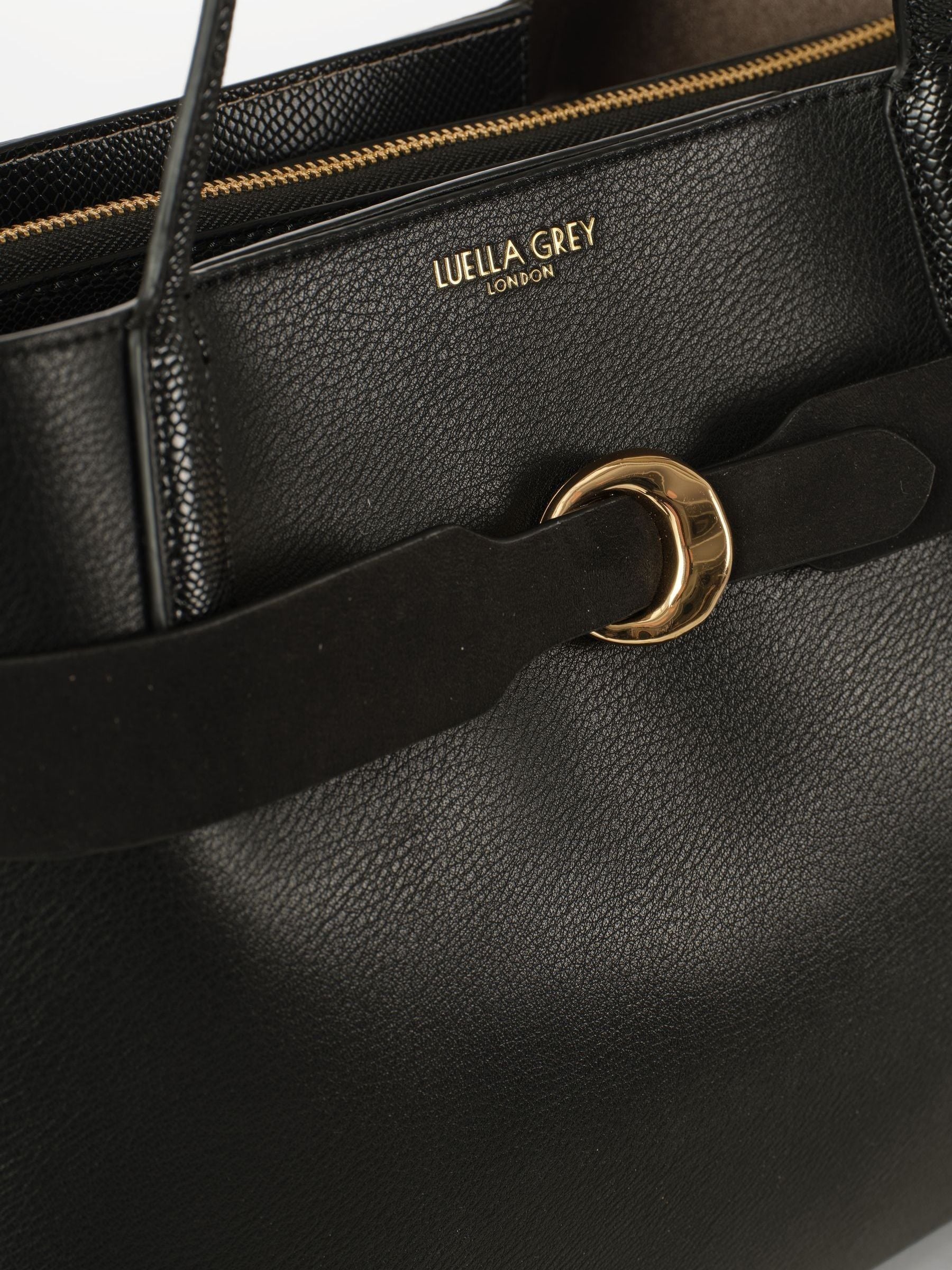 Luella Grey black Connie laptop tote bag, imported from the UK
