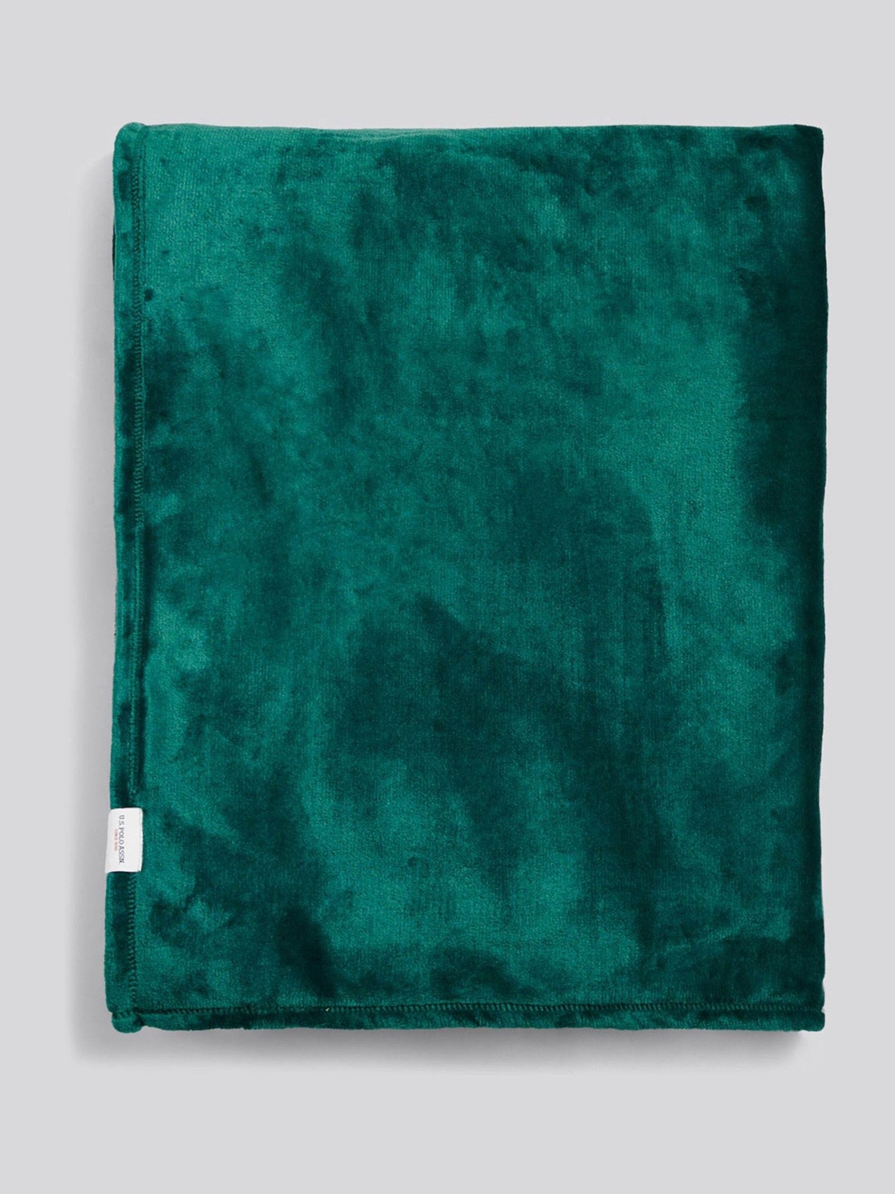 US Polo Assn fleece throw teal green 200x220 cm - British product