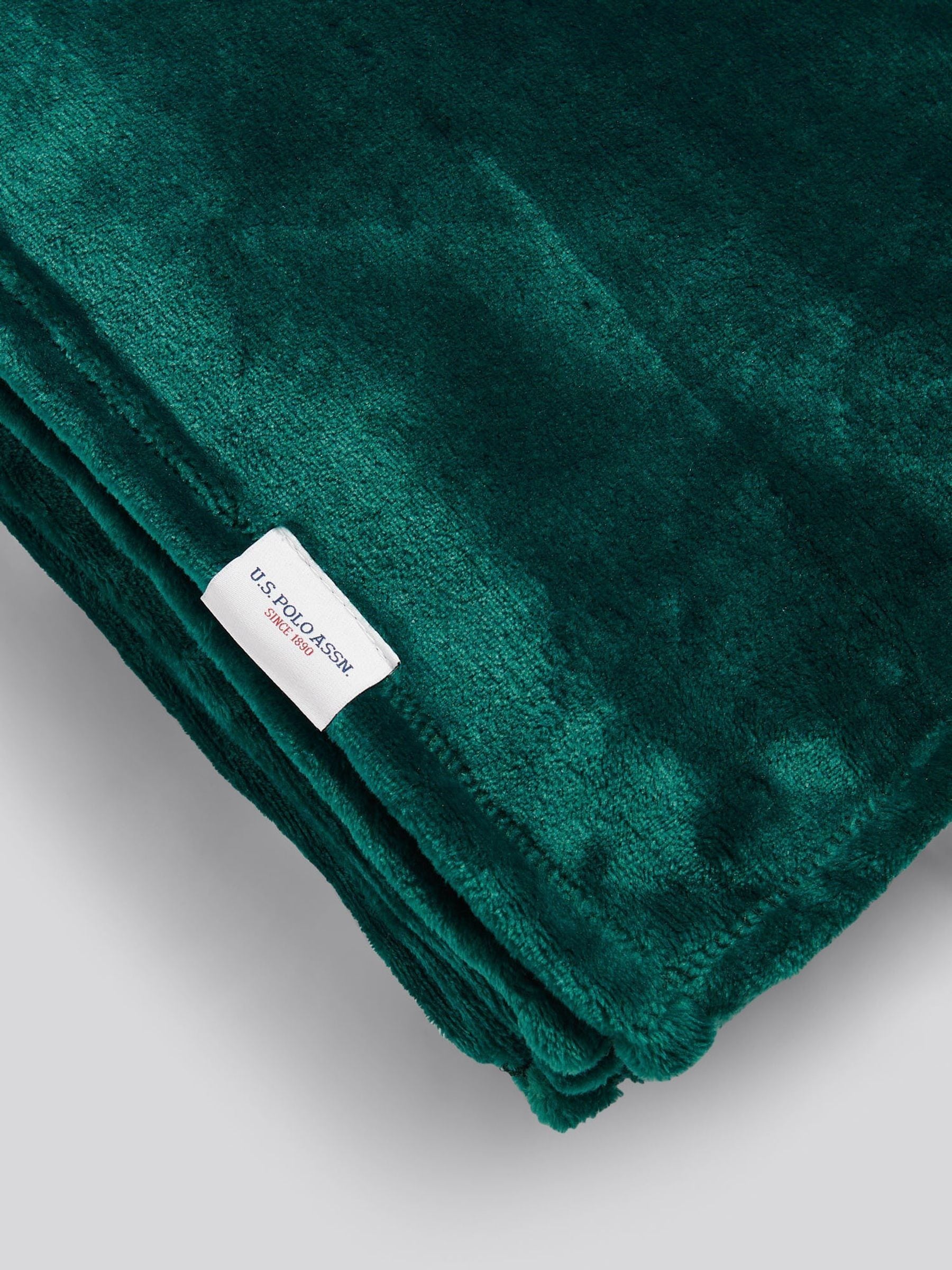 US Polo Assn fleece throw teal green 200x220 cm - British product