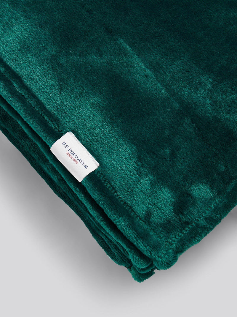 US Polo Assn fleece throw teal green 200x220 cm - British product