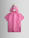 JoJo Maman Bébé pink unicorn hooded poncho towel - British product