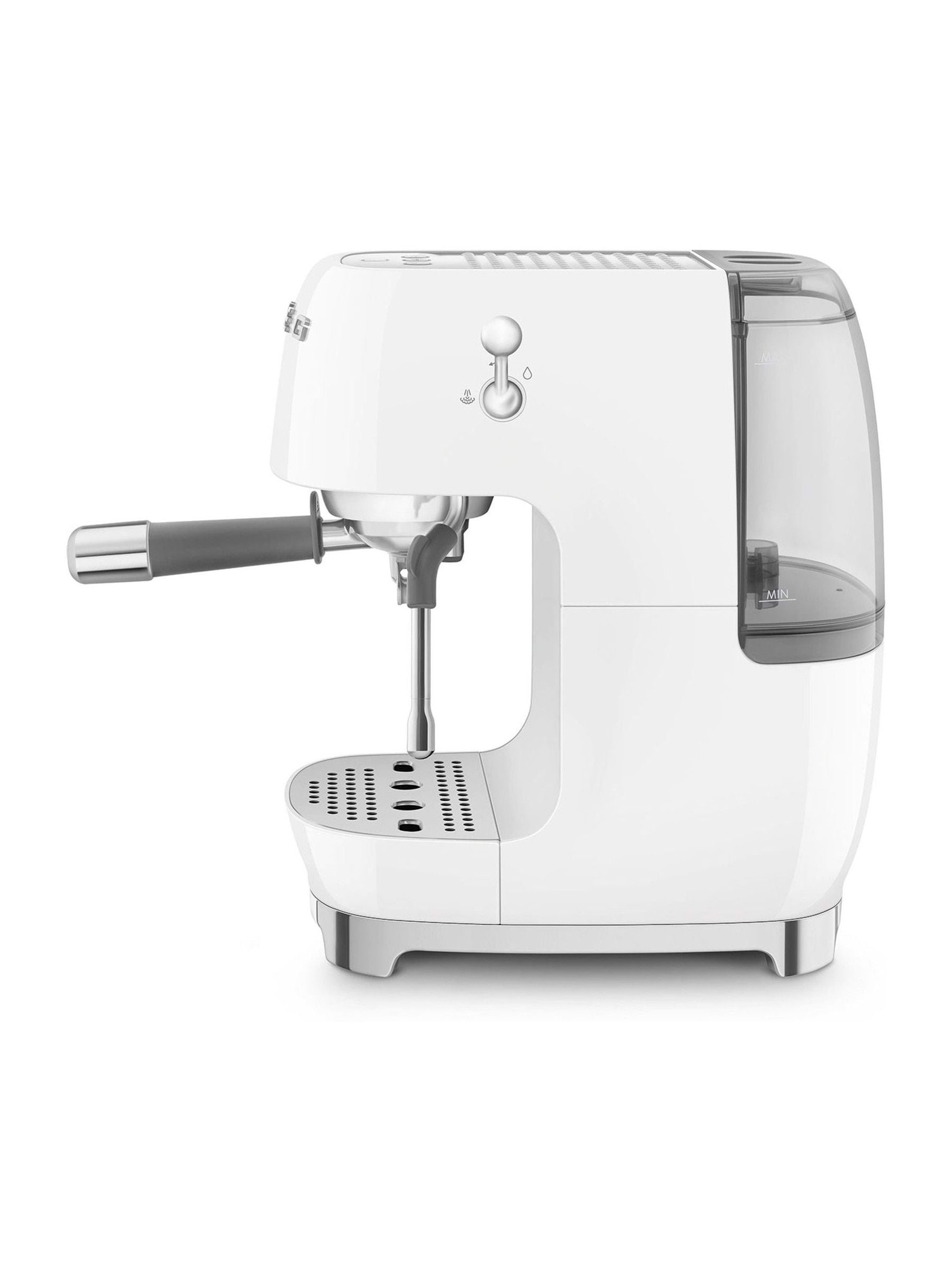 Smeg white espresso and cold brew coffee machine, UK version