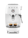 Smeg white espresso and cold brew coffee machine, UK version