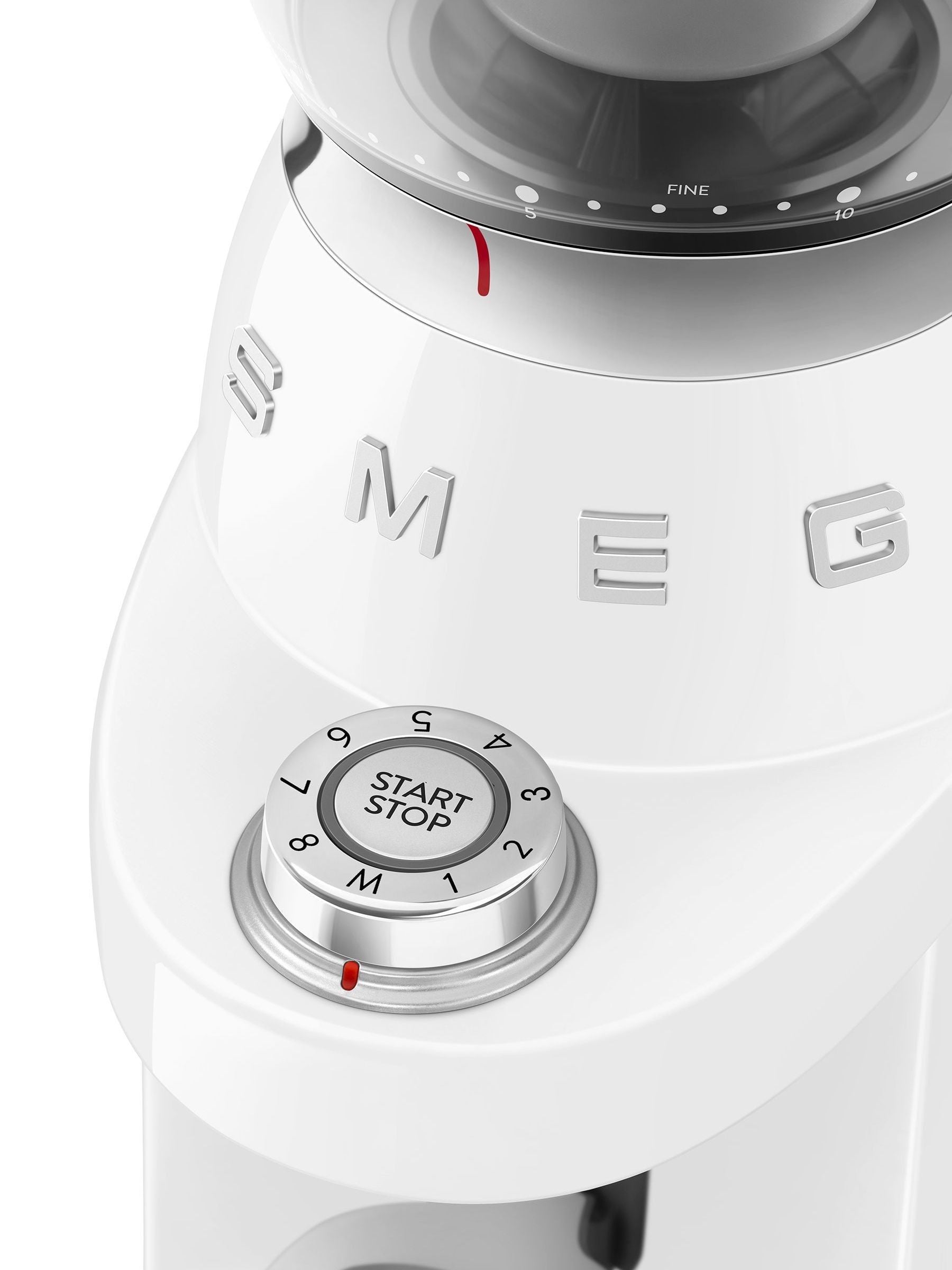 Smeg white coffee grinder - British product