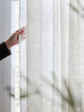 Yard woven sheer curtain Natural Perrie Leaf, imported from the UK