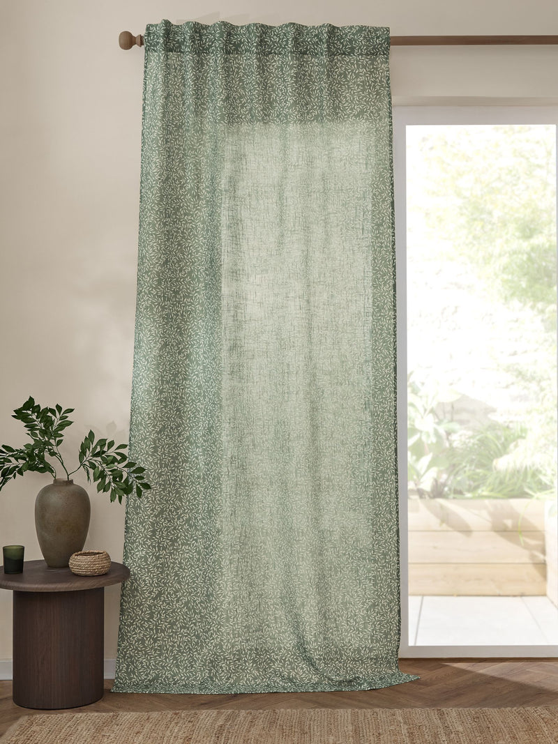 Yard Forest Perrie Leaf sheer curtain panel, UK version