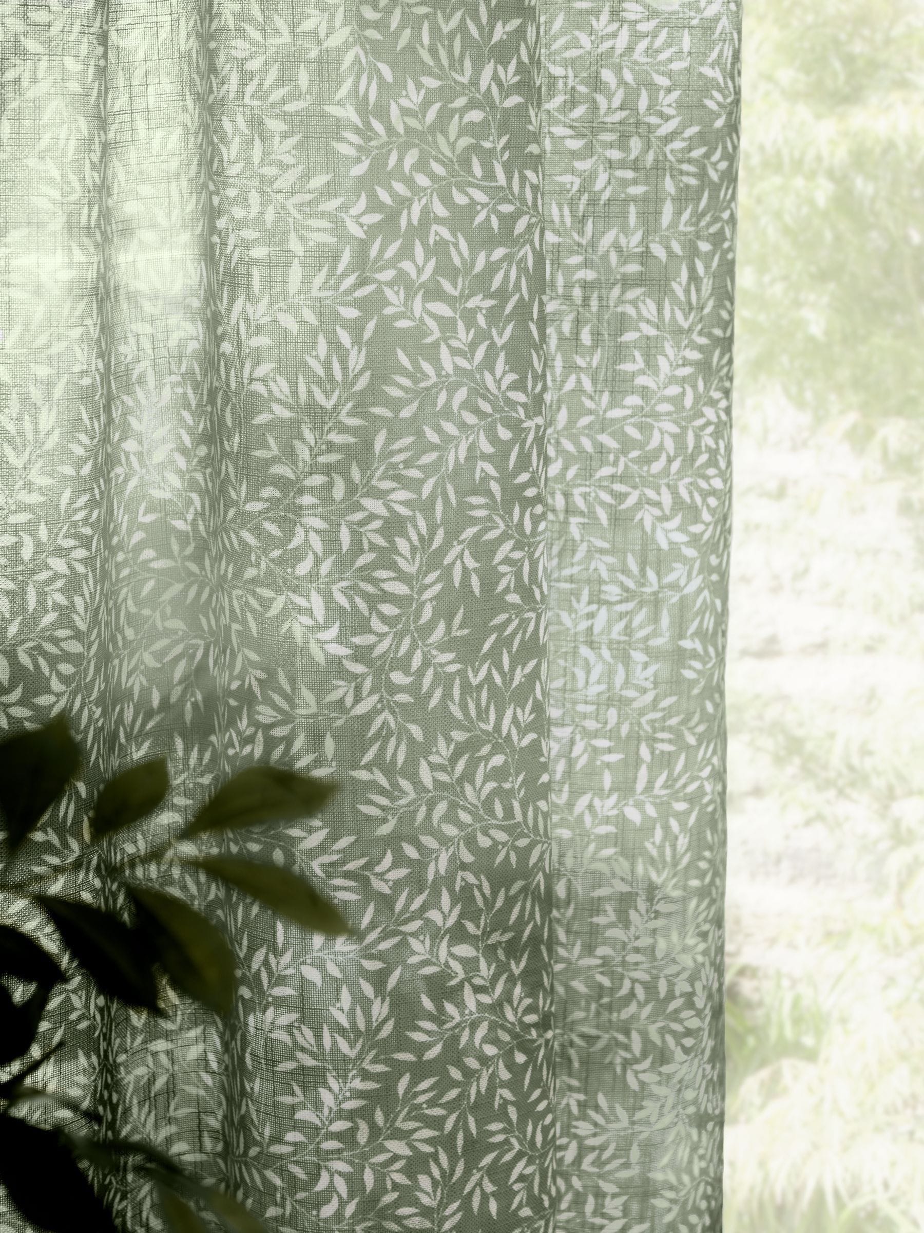 Yard Forest Perrie Leaf sheer curtain panel, UK version