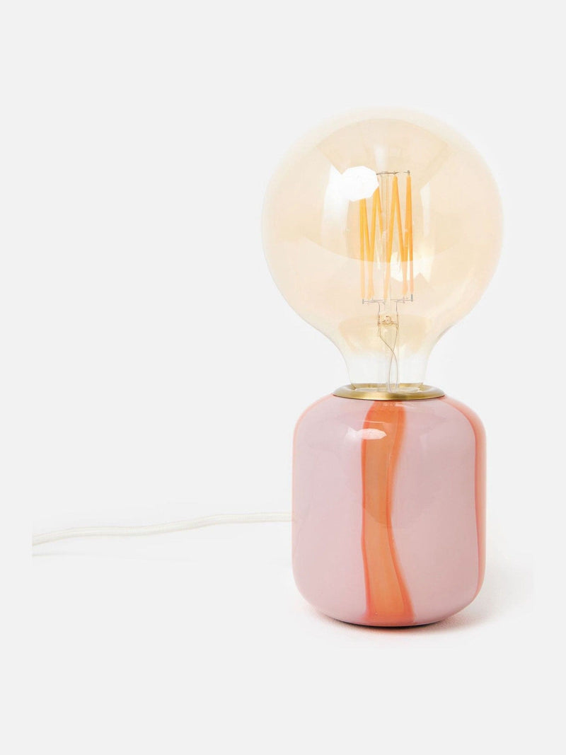 Oliver Bonas pink Clara stripe table lamp 12cm - British product