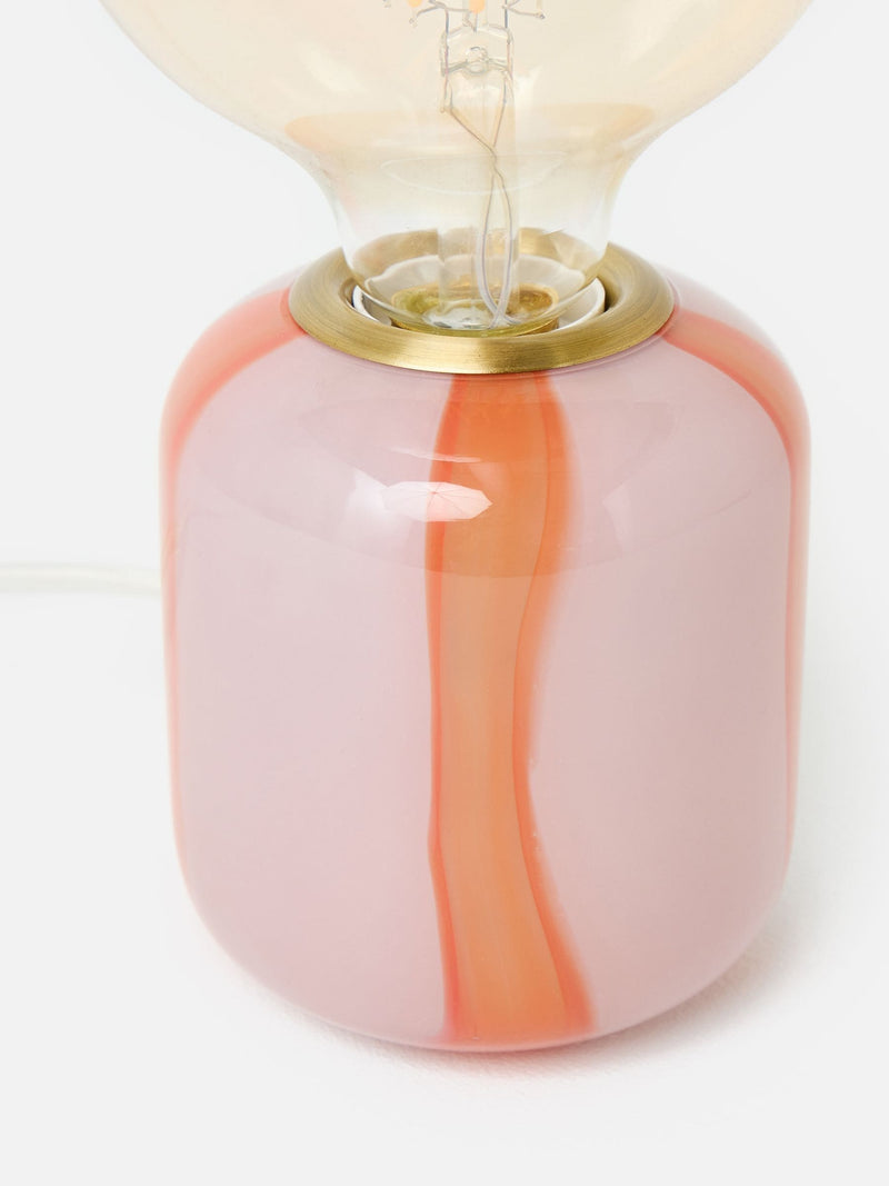 Oliver Bonas pink Clara stripe table lamp 12cm - British product