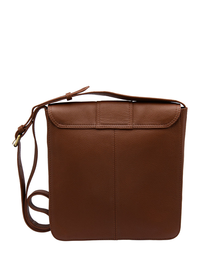 Lotus brown leather handbag with adjustable strap (British brand)