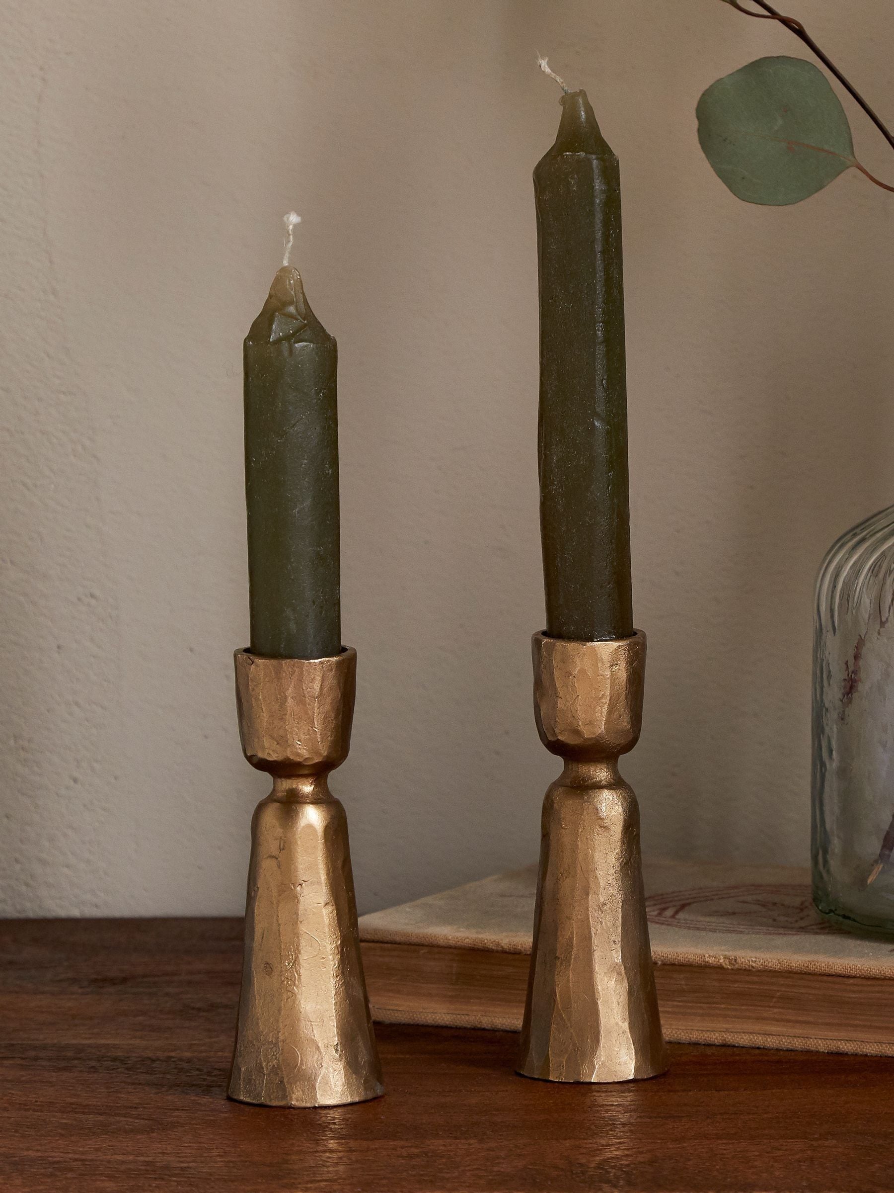 Nkuku Lokoja candlestick holder set of two, imported from the UK