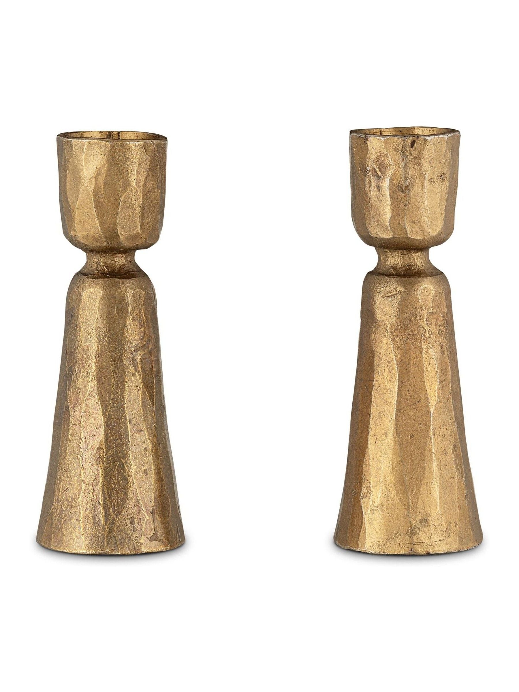 Nkuku Lokoja candlestick holder set of two, imported from the UK