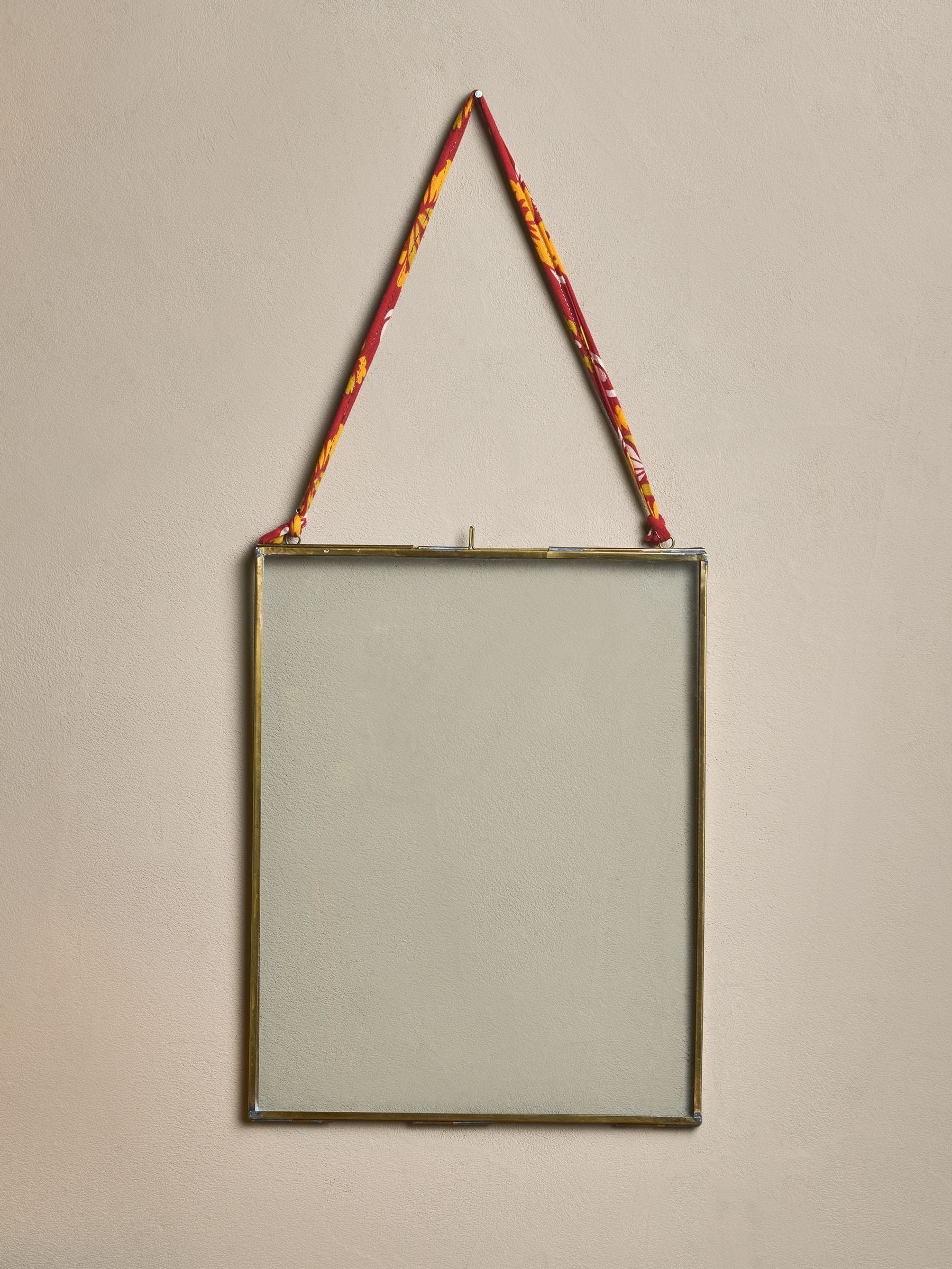 Nkuku antique brass Kiko portrait photo frame 29x36cm - British product