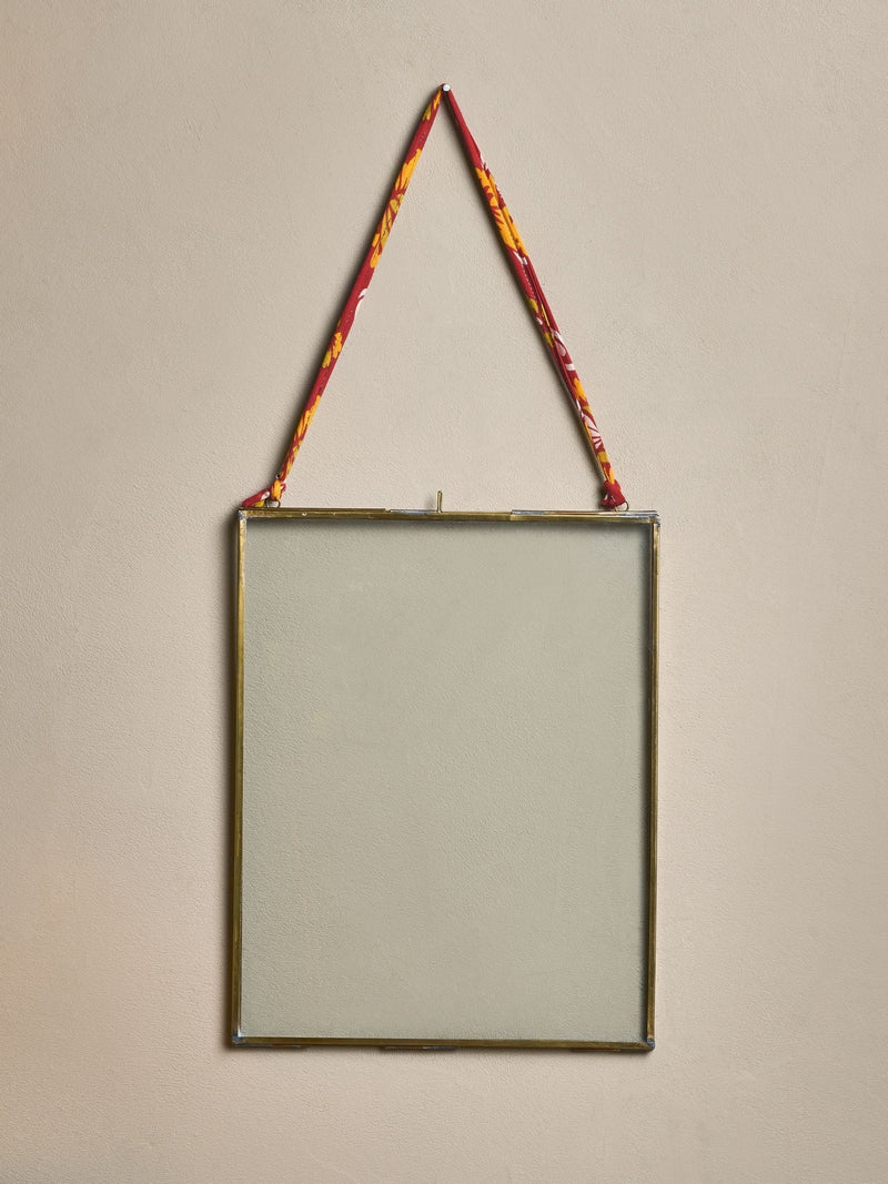 Nkuku antique brass Kiko portrait photo frame 29x36cm - British product