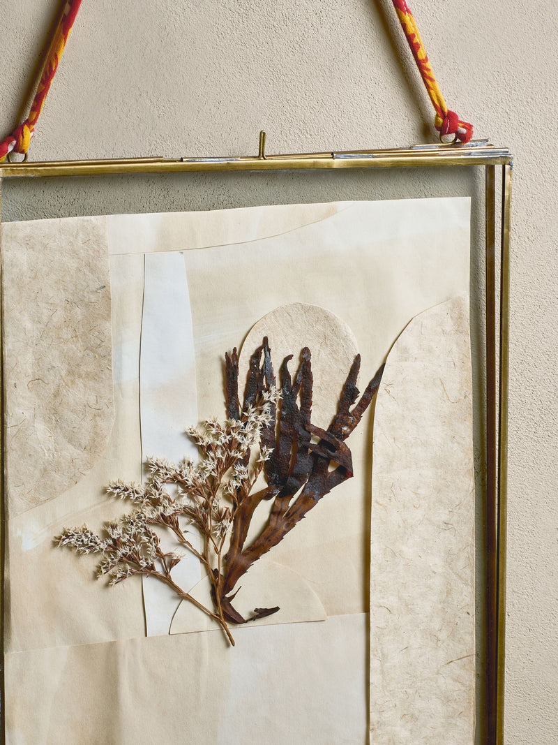 Nkuku antique brass Kiko portrait photo frame 29x36cm - British product