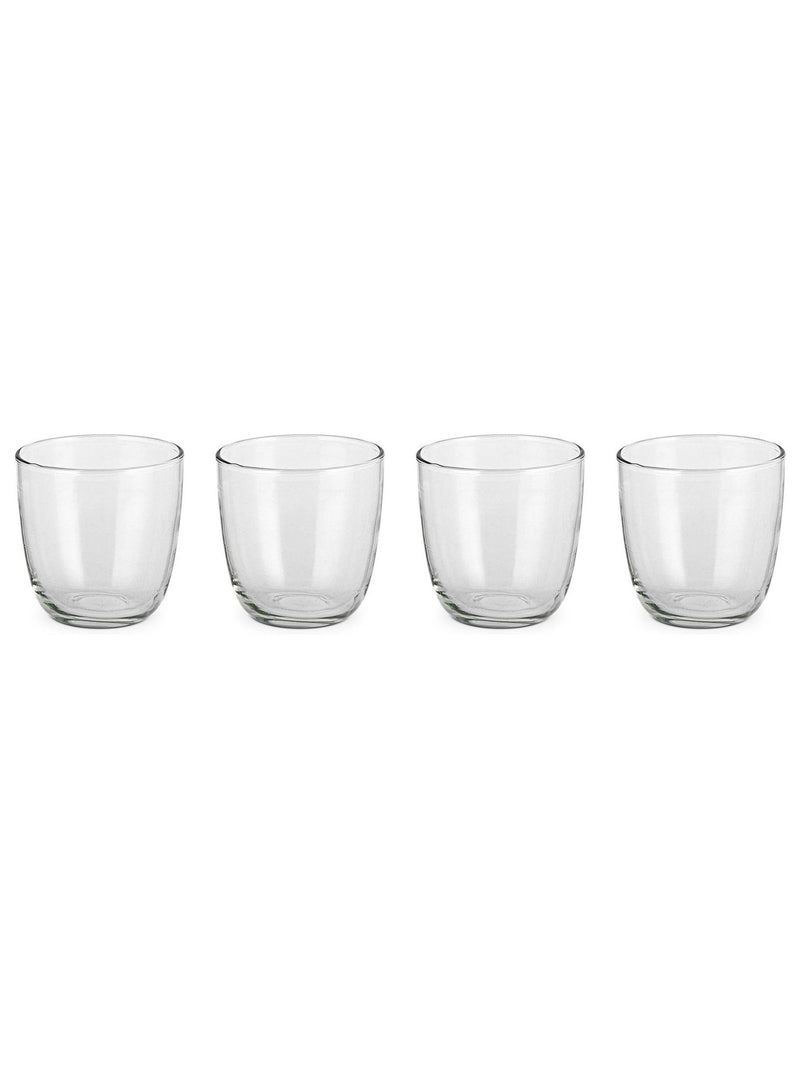 Nkuku clear glass tumbler set of 4, imported from the UK
