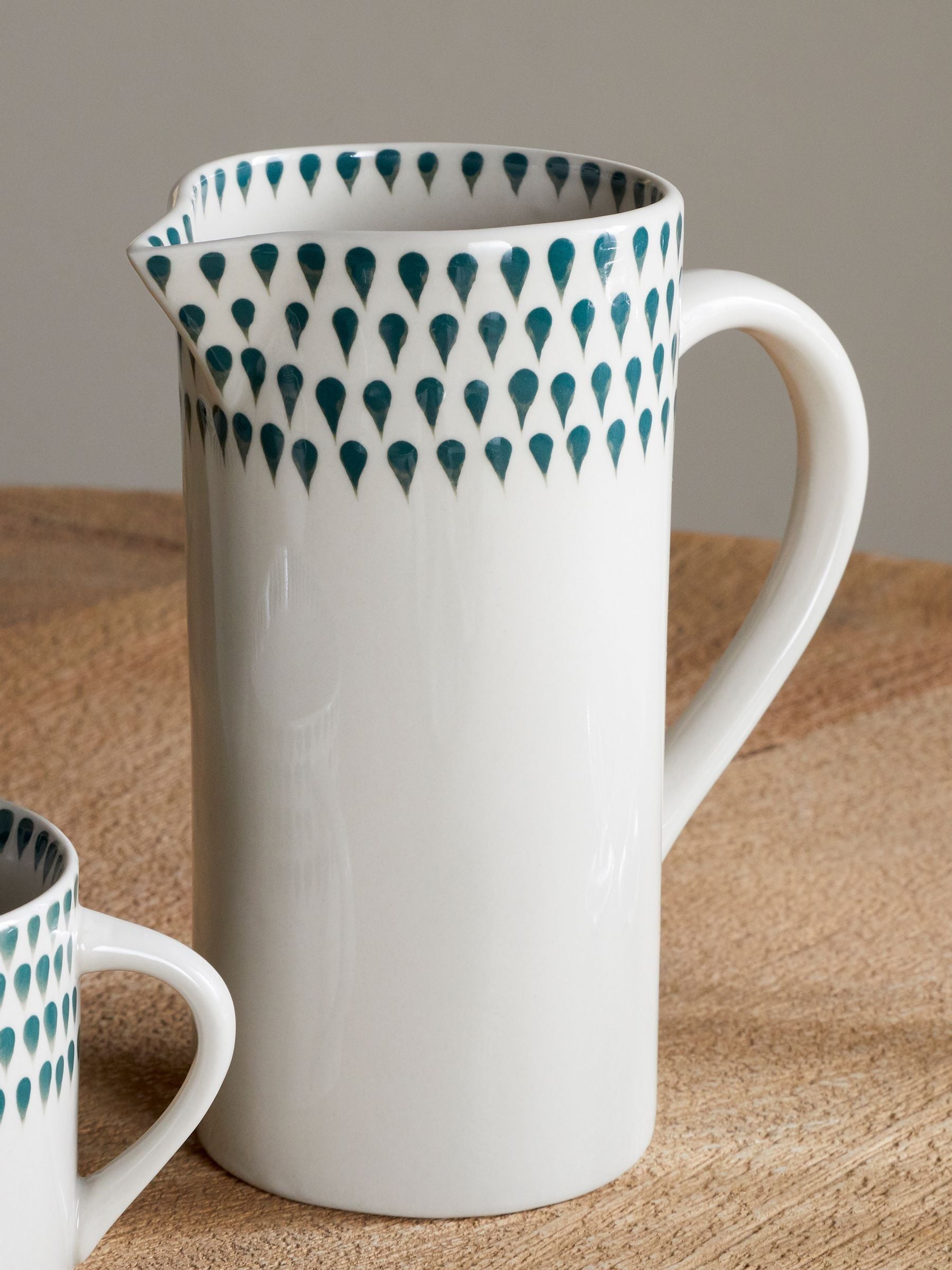 Nkuku cream juniper drop small ceramic jug (British brand)