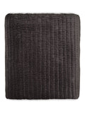 Nkuku Rust Nidra medium velvet linen bed quilt, UK version