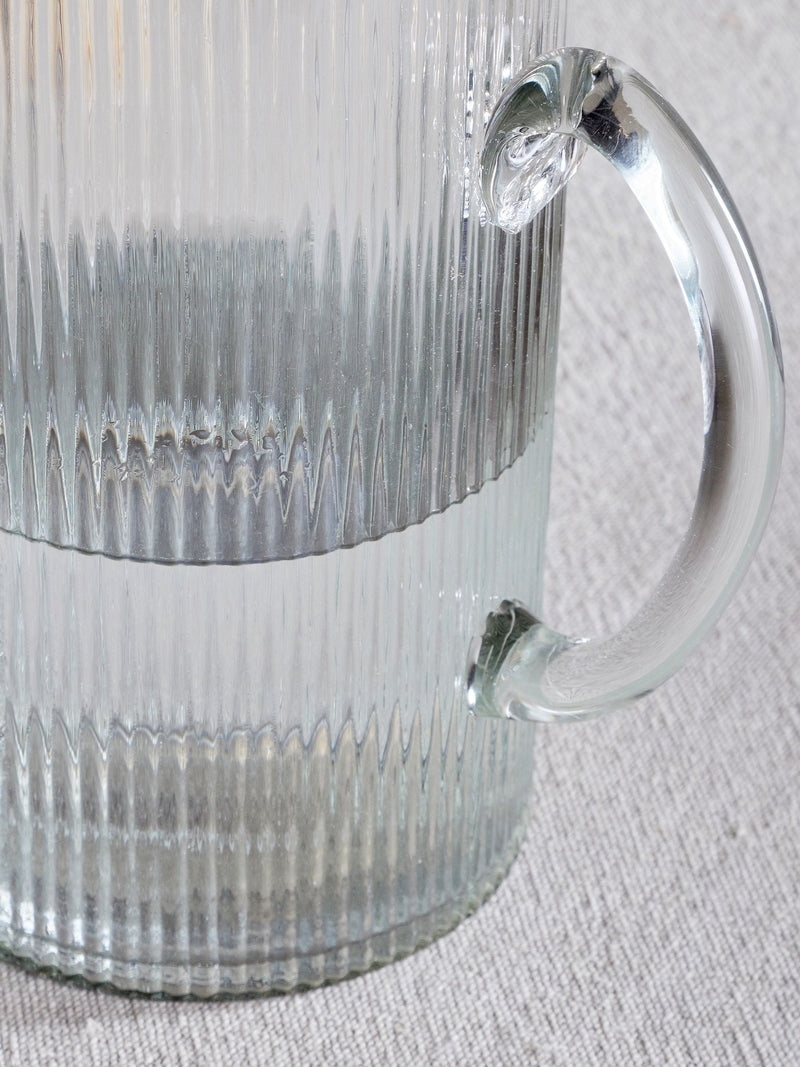 Nkuku Clear Otuba glass jug with ribbed texture (British brand)