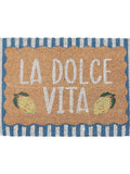 Something Different blue La Dolce Vita coir doormat (British brand)