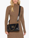 Kurt Geiger London black croc-embossed crossbody bag, UK version