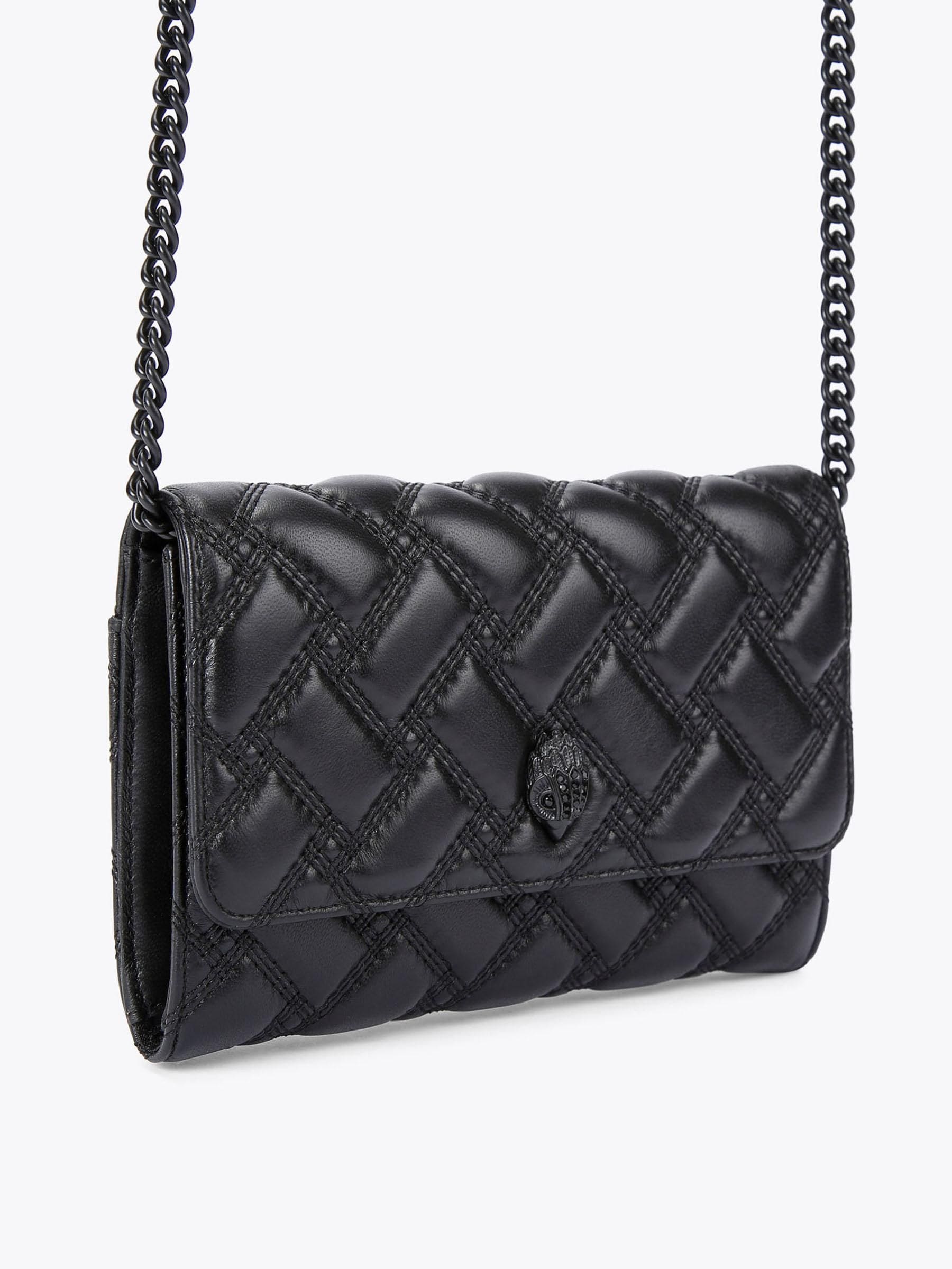 Kurt Geiger London black Kensington chain wallet (British brand)