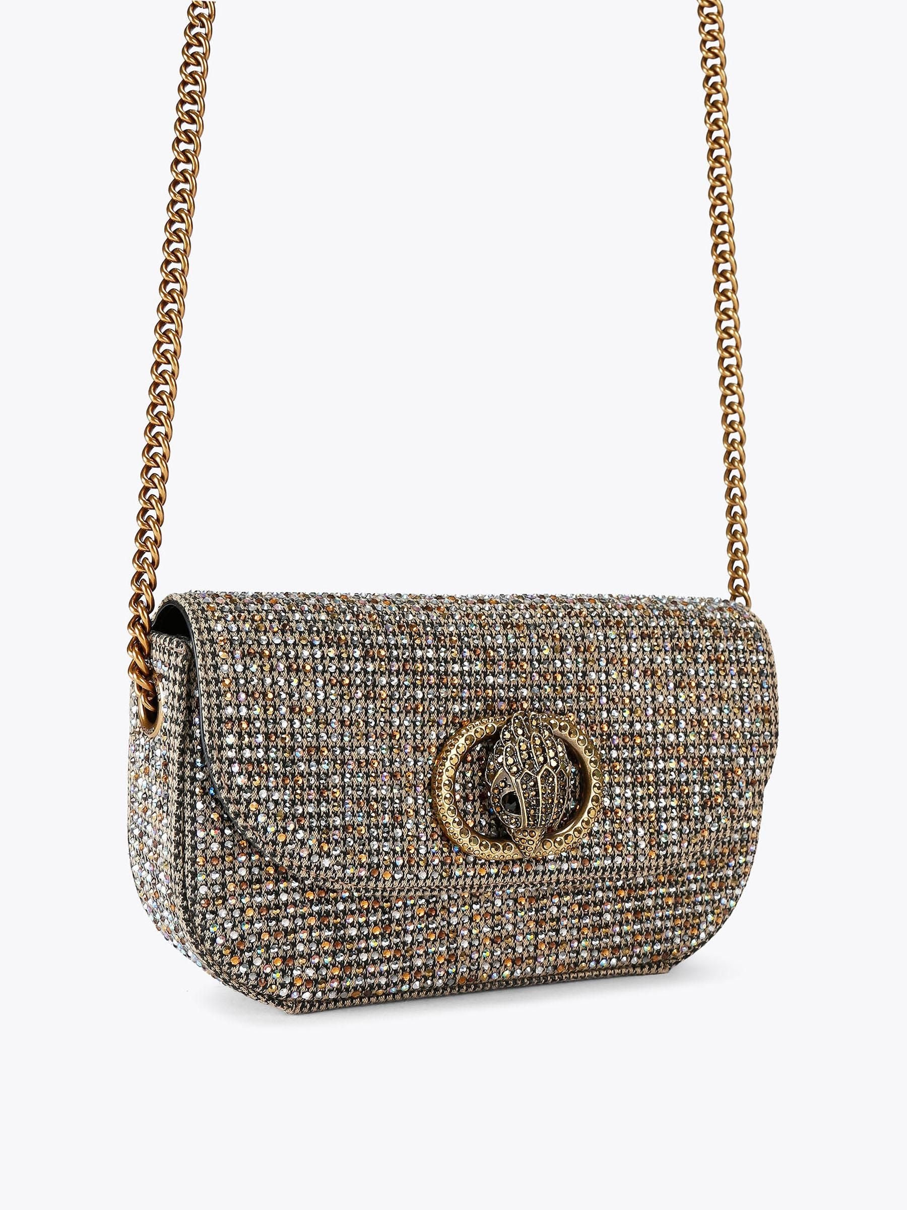 Kurt Geiger London small Chelsea crossbody bag in brown (British brand)