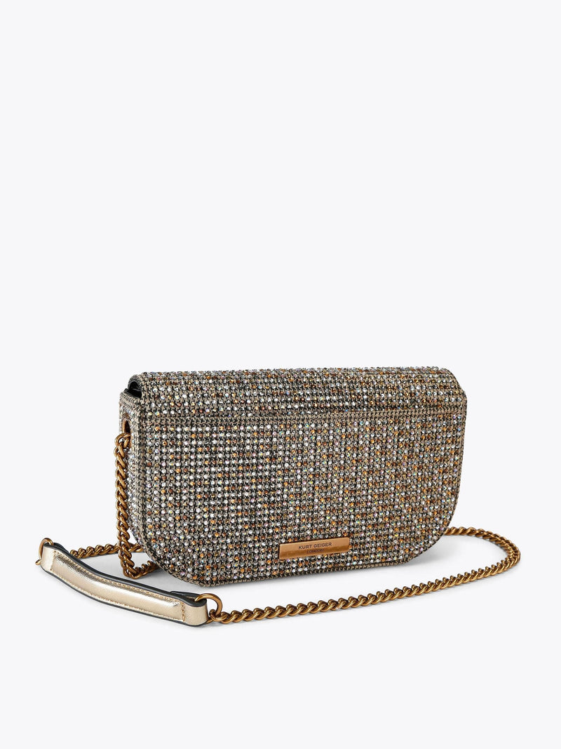 Kurt Geiger London small Chelsea crossbody bag in brown (British brand)