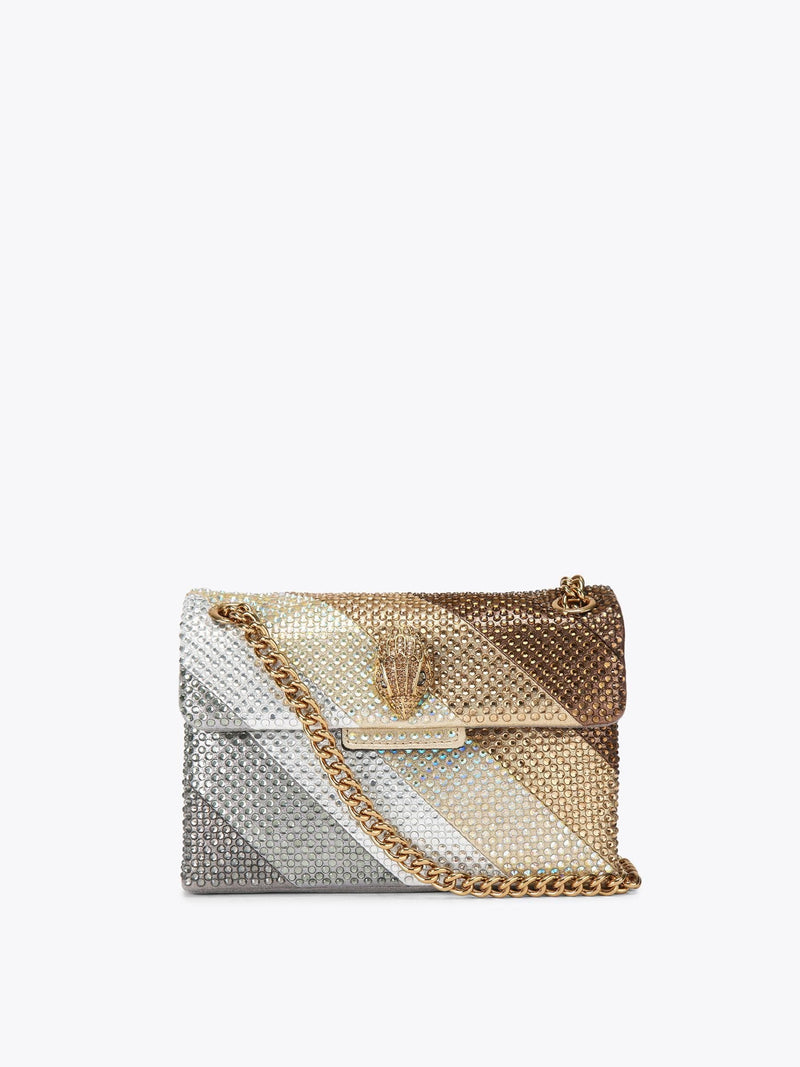 Kurt Geiger London Brown Fabric Mini Kensington Bag