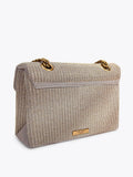 Kurt Geiger London Kensington handbag in brown fabric, UK version