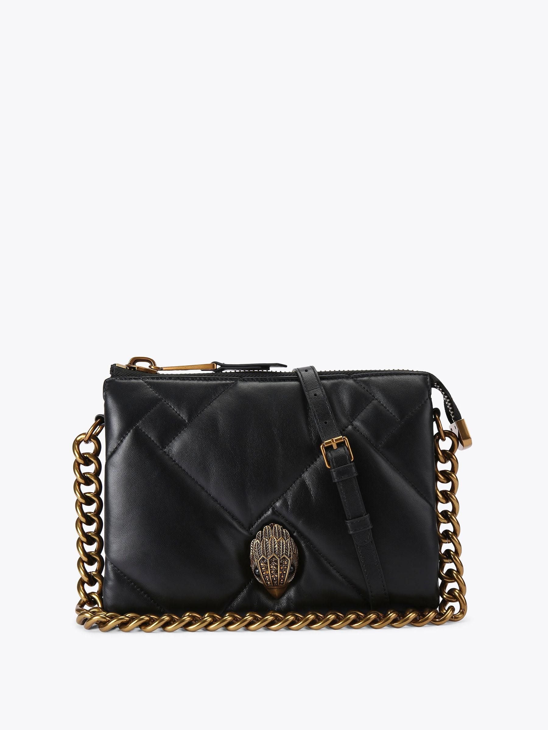 Kurt Geiger Kensington Puff pouch bag in black leather, UK version
