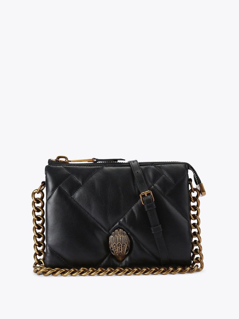 Kurt Geiger Kensington Puff pouch bag in black leather, UK version
