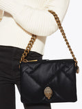 Kurt Geiger Kensington Puff pouch bag in black leather, UK version