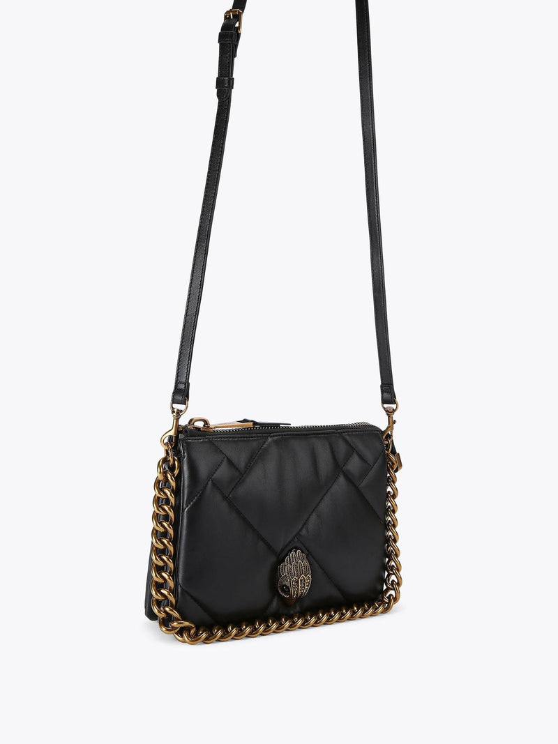 Kurt Geiger Kensington Puff pouch bag in black leather, UK version