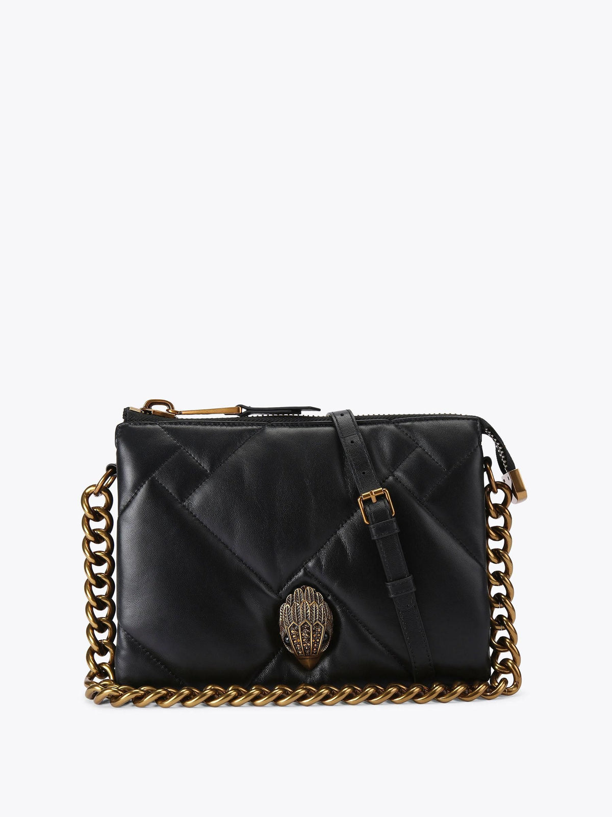 Kurt Geiger Kensington Puff pouch bag in black leather, UK version
