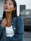 Orelia London gold tone molten pearl necklace, imported from the UK