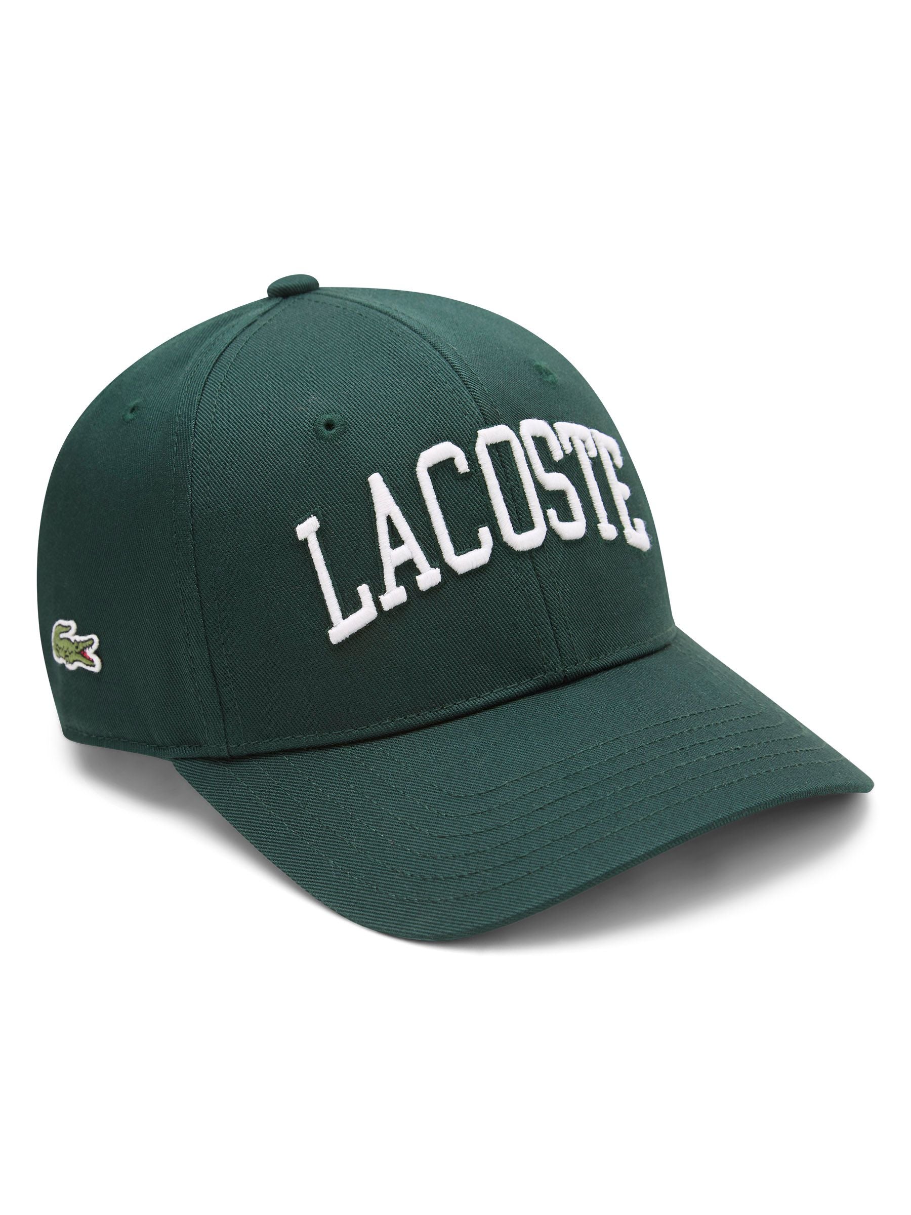 Lacoste green wordmark cap, UK version