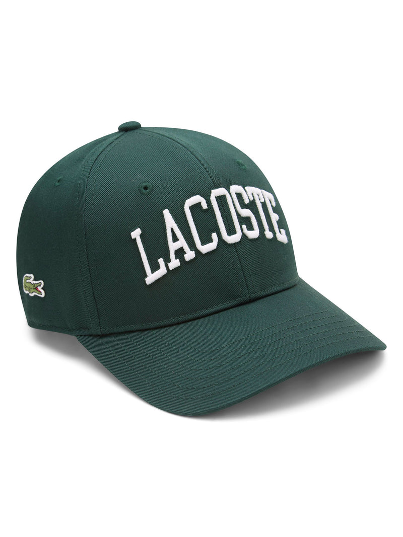 Lacoste green wordmark cap, UK version