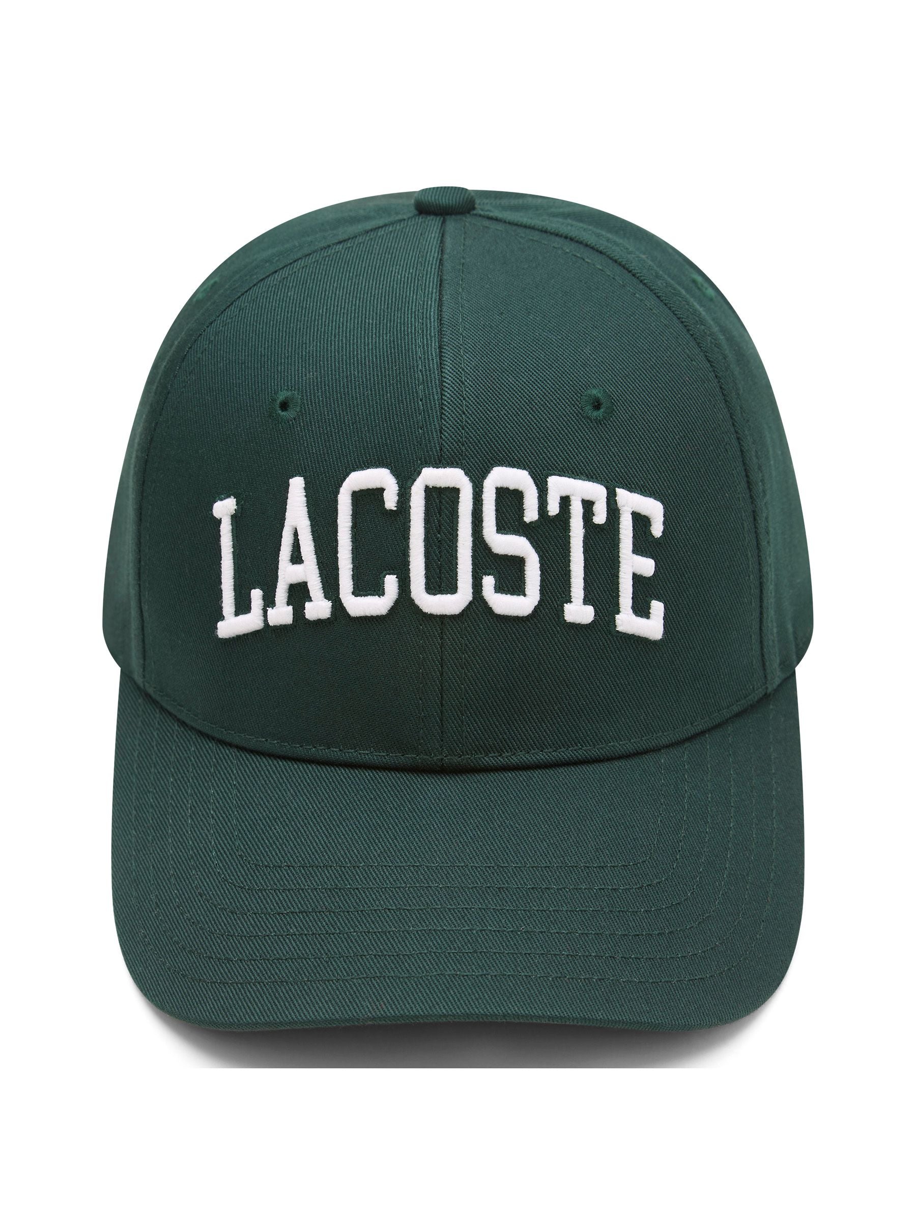 Lacoste green wordmark cap, UK version
