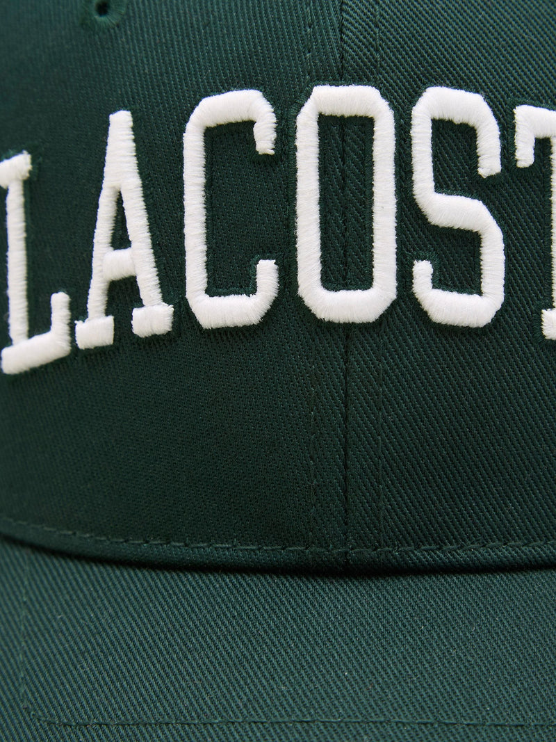 Lacoste green wordmark cap, UK version