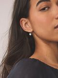 Silver plated sparkle heart earrings (British brand)