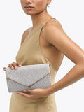 Carvela silver spiral envelope clutch bag, imported from the UK