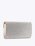 Carvela silver spiral envelope clutch bag, imported from the UK