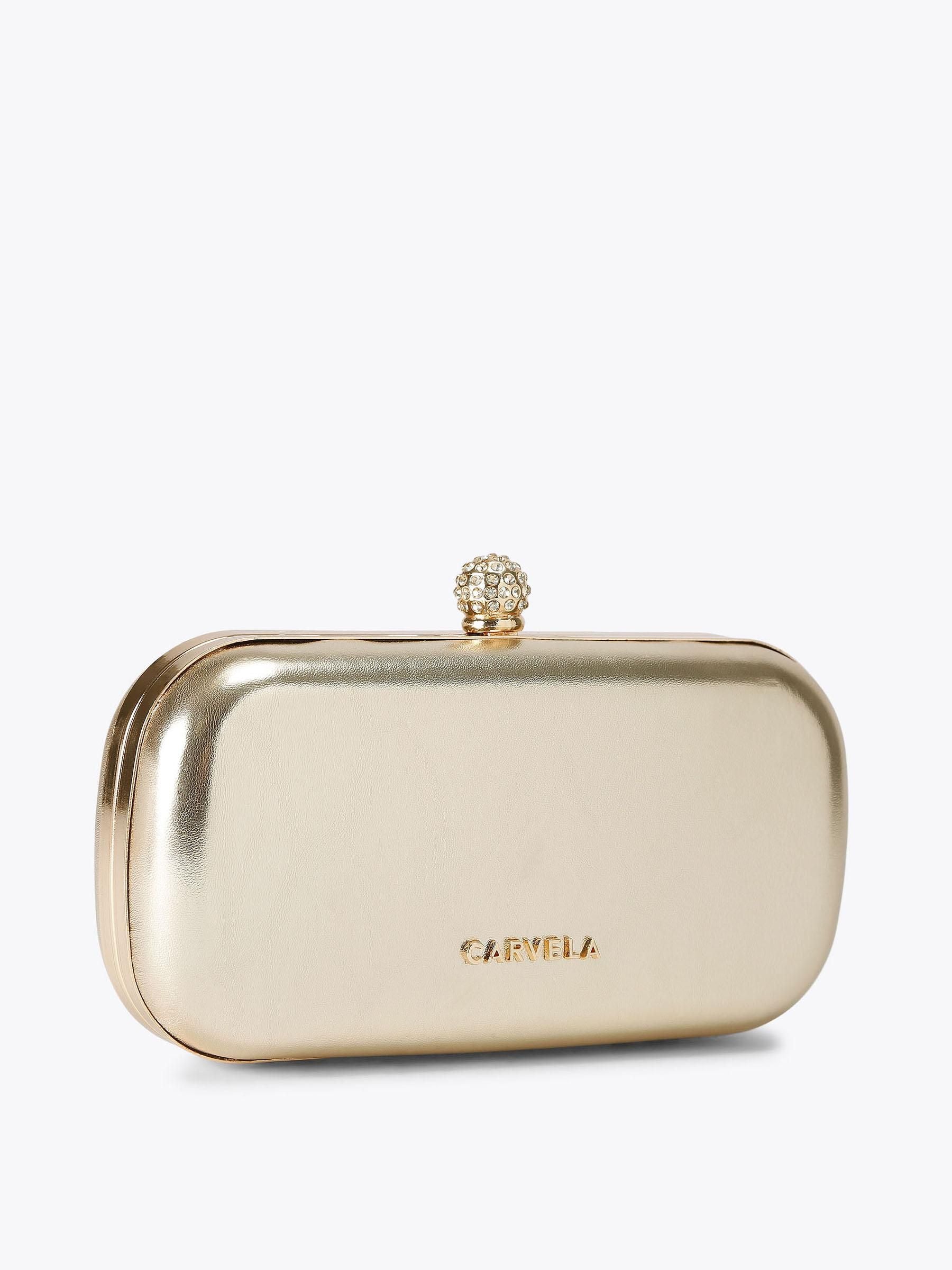 Carvela gold Marina Starfish clutch bag, imported from the UK