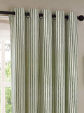 Yard Forest Green Hebden Striped Blackout Eyelet Curtains