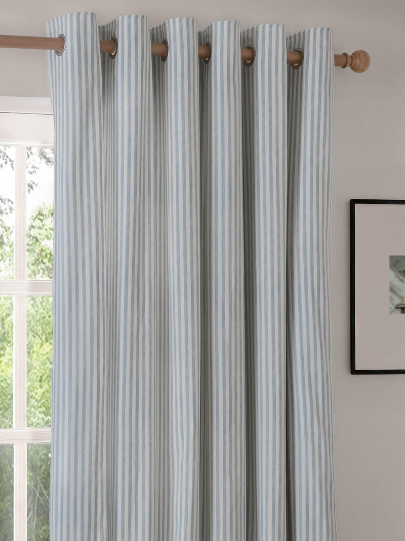 Yard Mineral Hebden Striped Blackout Eyelet Curtains